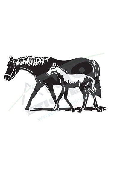 Amo-Stickers Sticker Horses 25cm Verde