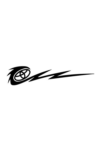 Amo-Stickers Toyota Sticker 25cm Gri inchis