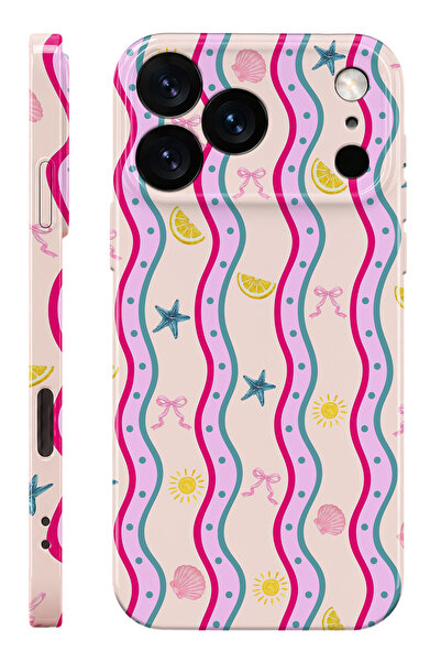 WANNA PROTECT iPhone 17 Pro Max Pink Wave Protect Slim Parlak Tam Kaplayan Ba...