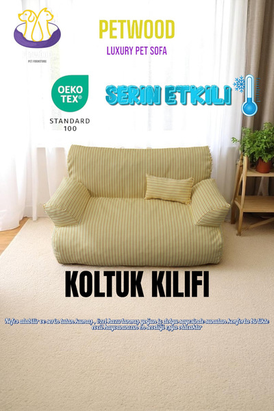 Serin Etkili ,Sertifikalı Kumaşlı, Yıkanabilir ,Ultra Yumuşak Lüks Kedi Ve Köpek Koltuk kılıfı