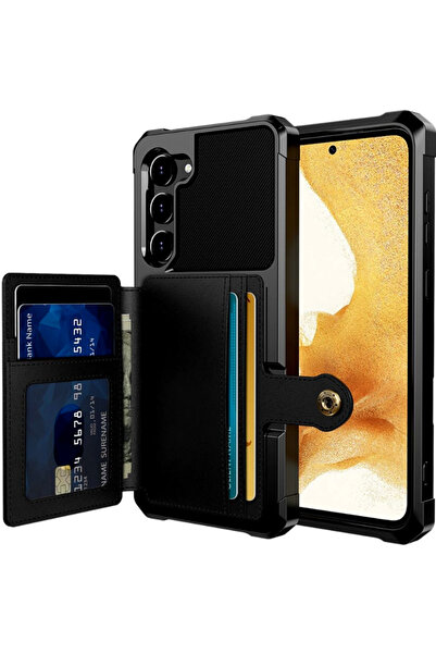 HappyCase 3 σε 1 - Θήκη Σιλικόνης με Ενσωματωμένο PU Πορτοφόλι - Samsung Gala...