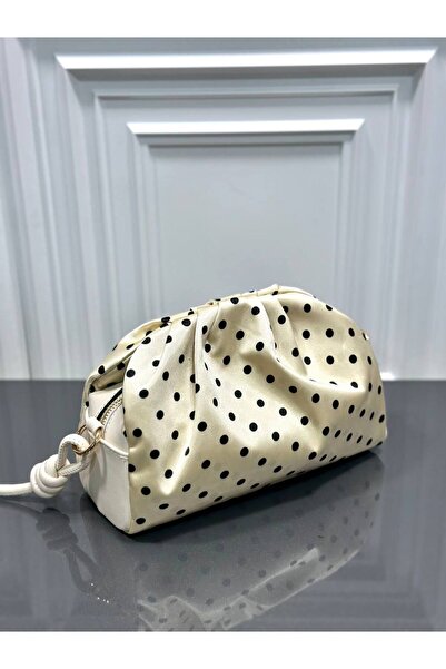çkn sedat çakan çanta & fular & aksesuar Polka Dot Pattern Women's Hand Shoul...