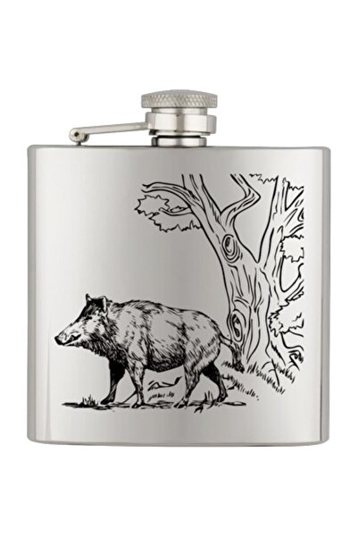 Albainox Υδροδοχείο- Φλασκί Barbaric Stainless Hip Flask 6 Oz-Αγριογούρουνο, ...