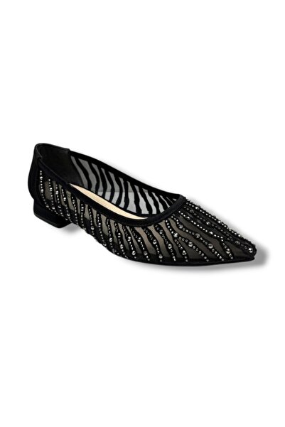 Cakgo Desire 469-26 satin mesh embellished low heel women's shoes