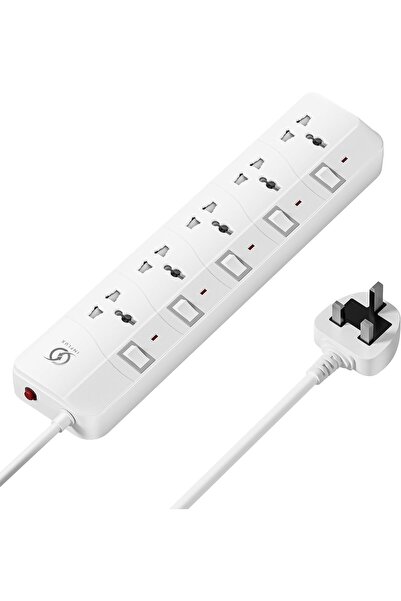 INFLUX EXT INFLUX Extension Cord 5 Outlets, 3M Cable, Surge Protected Power S...