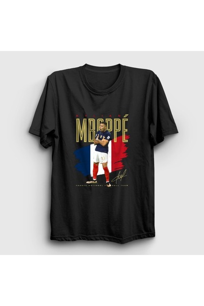 Presmono Unisex Black France Kylian Mbappe Football Soccer T-Shirt 615222Tt