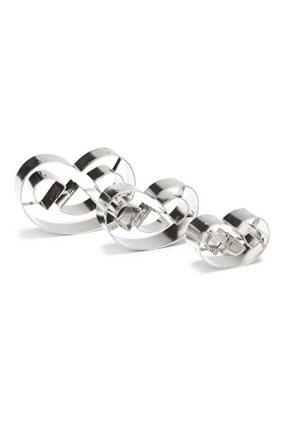 Patisse Set 3 forme de pretzel, inox -