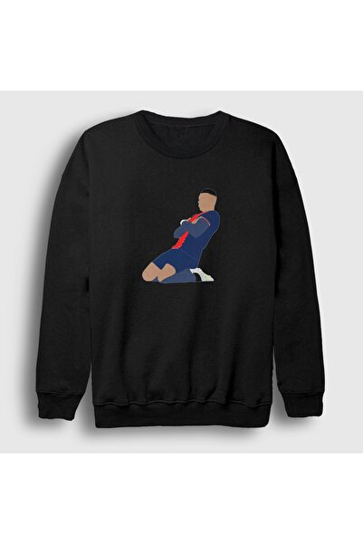 Presmono Hanorac de fotbal unisex negru Kylian Mbappe Goal 615450tt