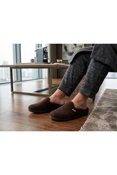 VİVA Slapi de casa barbati tip Mule, fabricati din pasla premium, talpa ultra...