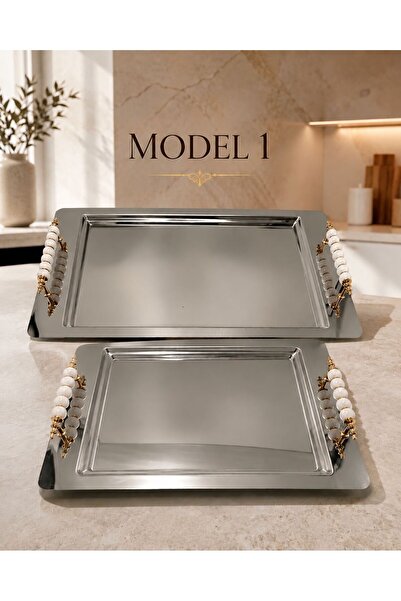 Rivorn 2'Lİ ÇELİK TEPSİ SETİ-BÜYÜK BOY VE KÜÇÜK BOY-2 FARKLI MODEL SEÇENEĞİ
