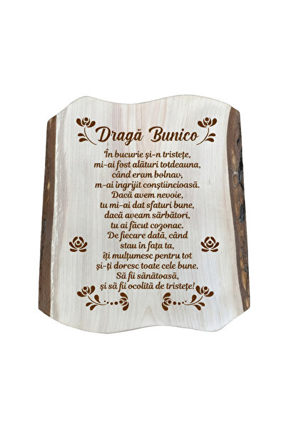 LimArt Placheta decorativa din lemn cu mesaj de suflet, tip tablou rustic cu ...