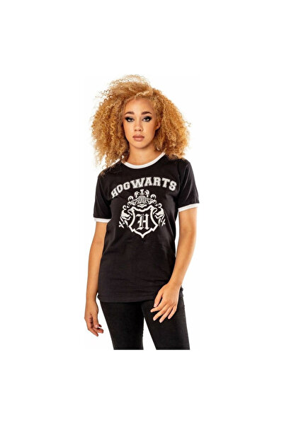 CID , Tricou din bumbac cu imprimeu Harry Potter Reverse Hogwarts, Negru, M