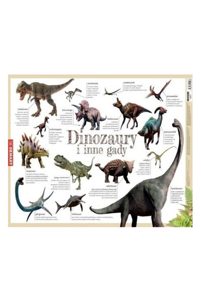 DemArt Suport birou Dinozauri multicolor 36.5x54.9cm laminat