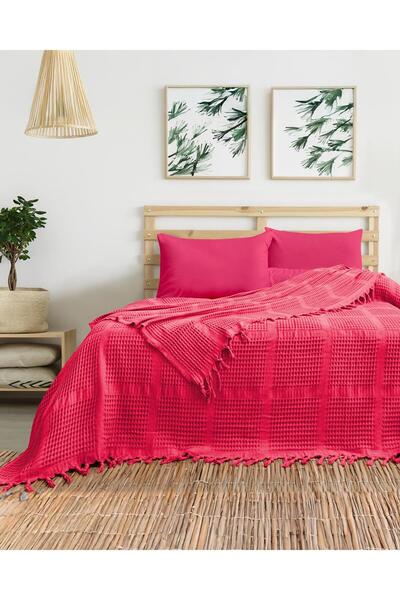 DONATEV Liva Double Jacquard Pattern Cotton Pique / Fuchsia