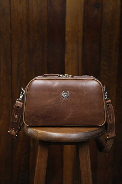 en deri Genuine Leather Women's Shoulder Bag - Crossbody Bag with Compartments