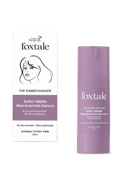 Foxtale Niacinamide Serum 5% concentration works to hide imperfections and br...