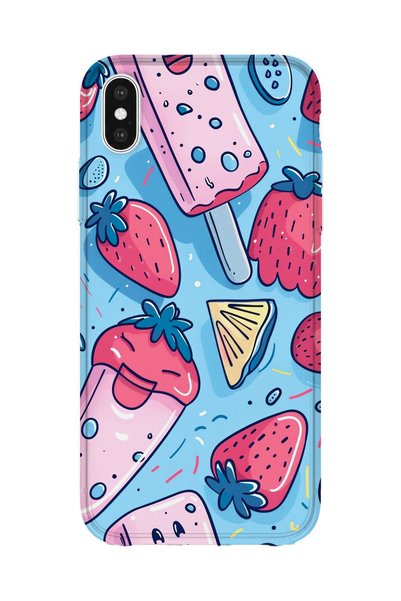 lelia حافظة هاتف شفافة مطبوعة متوافقة مع iPhone XS Max |   مجموعة: سناك تون د...