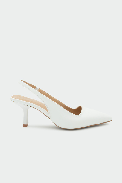 LAMİNTA Sahra Classic Women's White Heeled Shoes