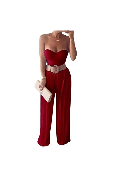Woman's Fashion Γυναικεία Ολόσωμη Φόρμα Κόκκινη