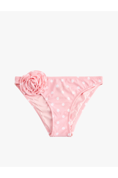 Koton X Sibil Çetinkaya - Gül Aplike Detaylı Puantiyeli Bikini Altı