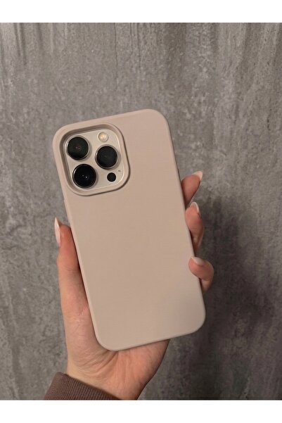 IPhone 14 Pro Max Uyumlu İçi Kadife Logolu Silikon Kılıf Kapak