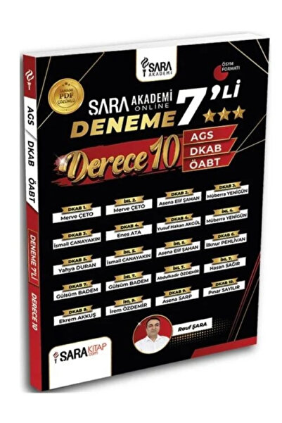 Şara Akademi ÖABT MEB-AGS Din Kültürü ve Ahlak Bilgisi Derece-10 Online 7 Den...