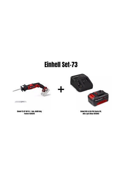 Einhell Set-73(TE-AP 18/13 Li Akülü Tilki Kuyruğu+18V 4,0 Ah PXC Starter Kit,...