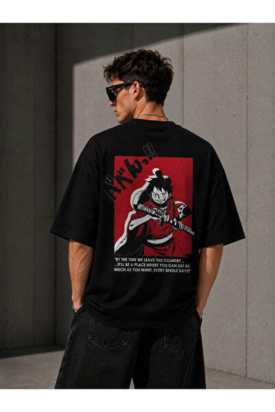 Nulivez One Piece Luffy Printed Oversize Unisex T-Shirt – Anime Themed Short ...