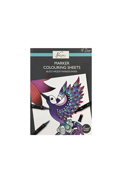 Nassau Coloring sheets for professional markers AR0327/GE 16 sheets, 25 x 35 ...