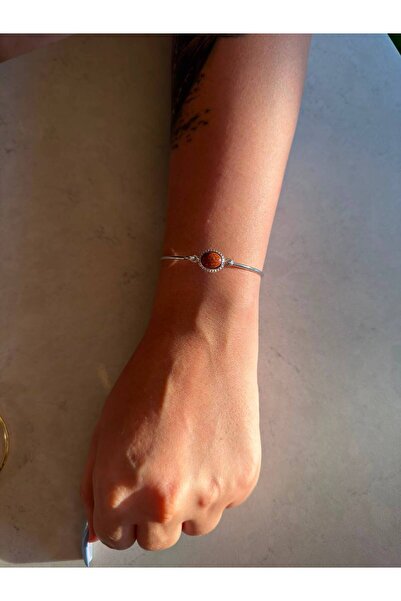 ROYAL SPARK Sparkling Star Stone Detailed Silver Color Bracelet