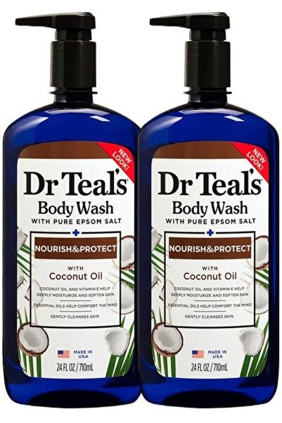 Dr Teals Dr Teal's Epsom Salt Body Wash - Coconut Oil 710ml (Pack of 2)