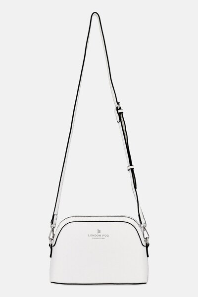 London Fog Women Brand Logo Cross Body Bag, White
