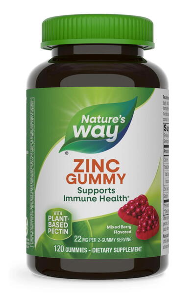 Nature's Way Zinc Gummy 22mg cu Aroma de Fructe de Padure 120 jeleuri Secom,