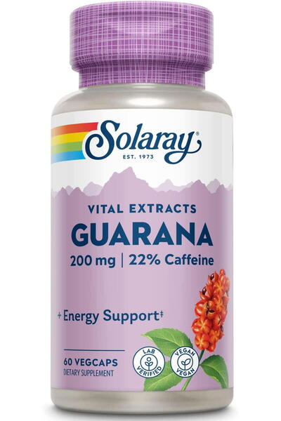 Solaray Guarana 200mg 60cps Secom,