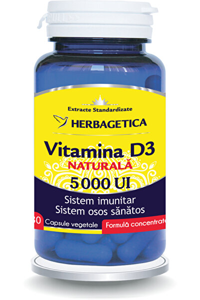 herbagetica Vitamina D3 Naturala 5000 U.I 30cps