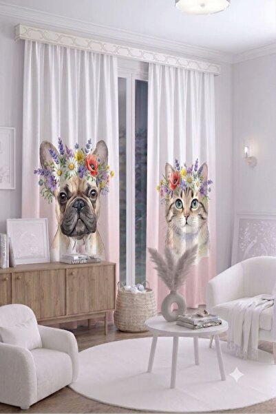 EFSANE PET ستارة خلفية لغرفة الأطفال الرضع مقاس 100 × 250 سم، ستارة غرفة أطفا...