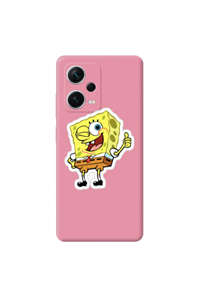 Other Xiaomi Poco X5 spongebob2 Pink Colored Silicone TPU Θήκη