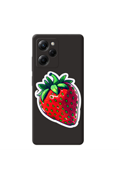 Other Xiaomi Poco X5 Pro strawberry Black Colored Silicone TPU Θήκη