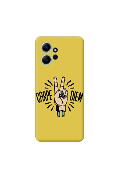 Other Xiaomi Redmi Note 12 4G Carpe Two Diem Yellow Colored Silicone TPU Θήκη