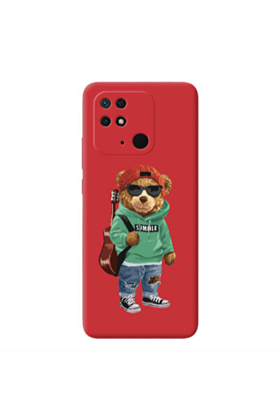 Other Xiaomi Redmi 10C Summer Tedy Red Colored Silicone TPU Θήκη