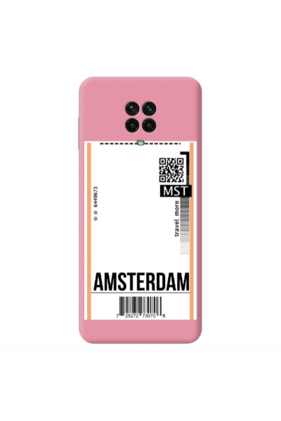 Other Xiaomi Redmi Note 9 Pro Amsterdam Travel More Pink Colored Silicone TPU...