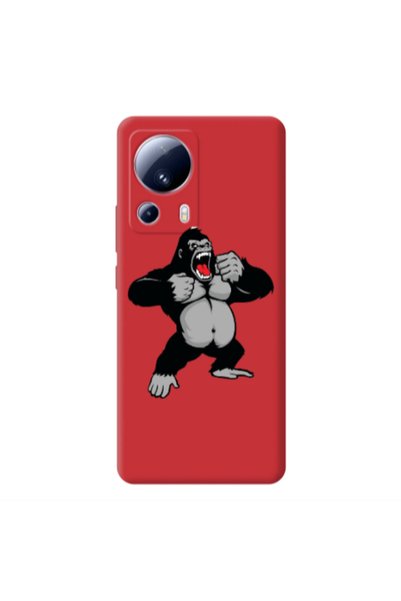 Other Xiaomi Mi 13 Lite Angry Gorilla2 Red Colored Silicone TPU Θήκη