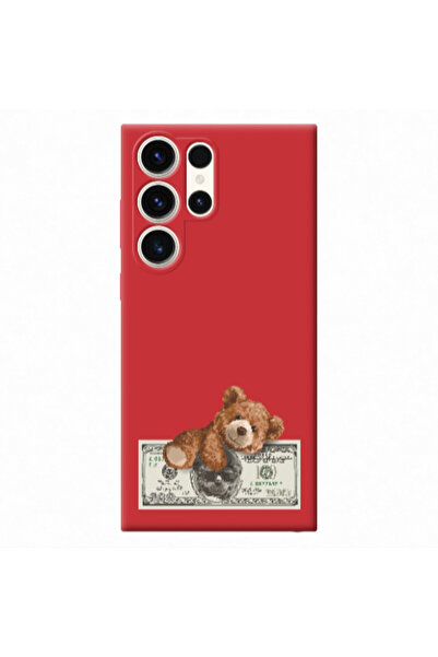 Other Samsung S24 Ultra Money Style Red Colored Silicone TPU Θήκη