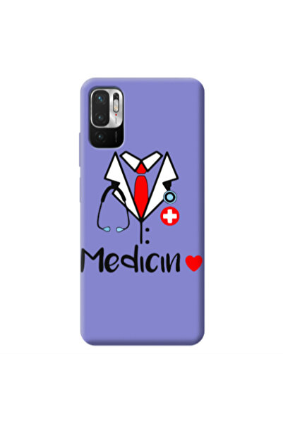 Other Xiaomi Redmi Note 10 Pro 5G Medicin Purple Colored Silicone TPU Θήκη