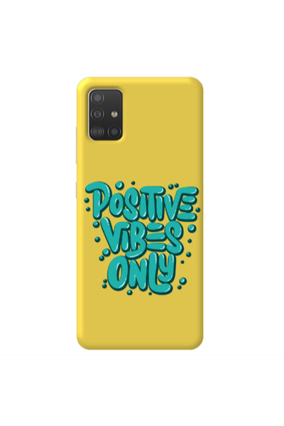 Other Samsung A51 Positive Vibes Only Yellow Colored Silicone TPU Θήκη