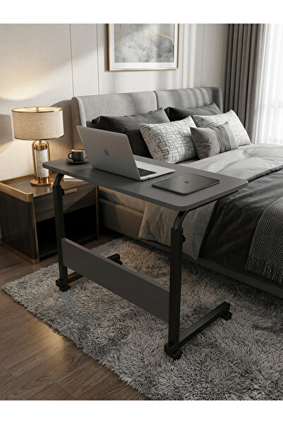 Homedora Royal Modern Yükseklik Ayarlı Çalışma Masası - (TEKERLİ) 80x40