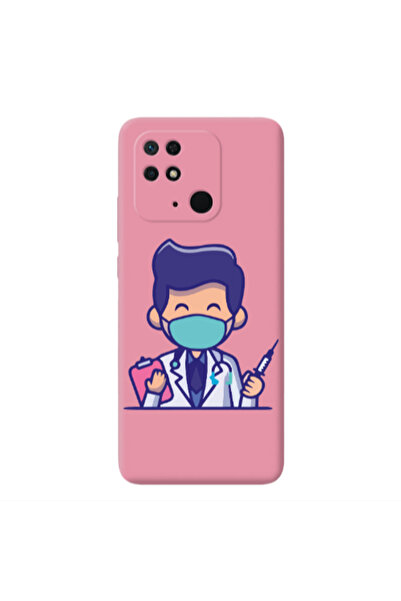 Other Xiaomi Redmi 10C Specialist Doctor Pink Colored Silicone TPU Θήκη