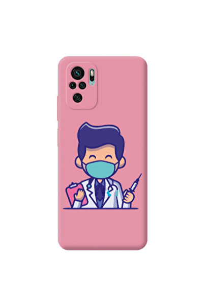 Other Xiaomi Redmi Note 10S Specialist Doctor Pink Colored Silicone TPU Θήκη