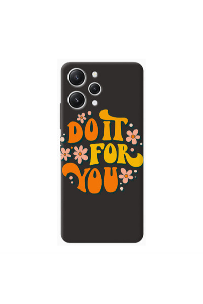 Other Xiaomi Redmi 12 Do it For You Black Colored Silicone TPU Θήκη