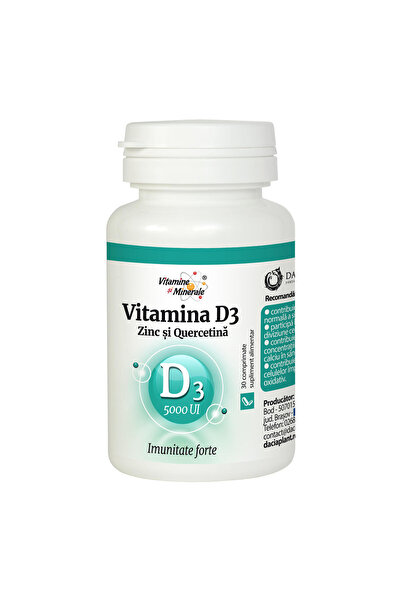 Dacia Plant Vitamina D3 (5000UI) cu Zinc si Quercetina 30cpr